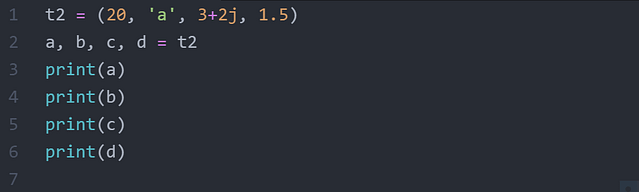 what is tuple unpacking